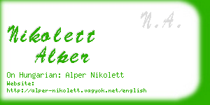 nikolett alper business card